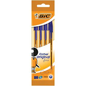 BIC στυλό διαρκείας Cristal Fine μπλέ 4τεμ.