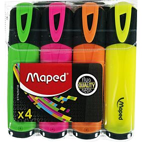 MAPED μαρκαδόροι υπογράμμισης Fluo Pep's 4τεμ.