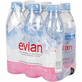 Νερό EVIAN Pet φυσικό μεταλλικό (6x500ml)