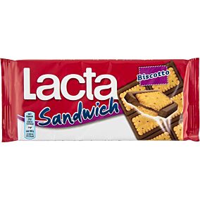 Σοκολάτα LACTA Sandwich Biscotto γάλακτος (87g)