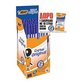 BIC στυλό διαρκείας Cristal μπλε 60τεμ.