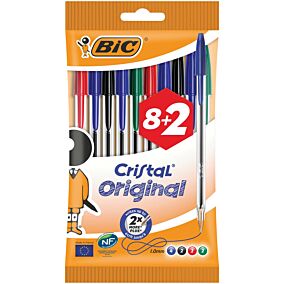 BIC στυλό διαρκείας Cristal Medium 10τεμ. 8+2 ΔΩΡΟ