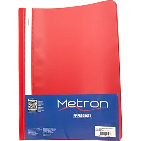 METRON ντοσιέ Α4 PP με έλασμα κόκκινο 25τεμ.