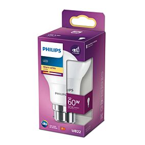  PHILIPS λάμπα LED 8W E27 A60 θερμό φως