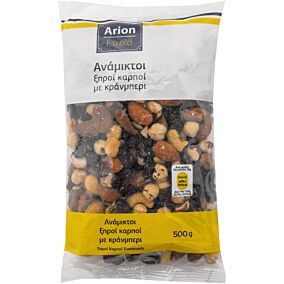 Ξηροί καρποί ARION FOOD ανάμεικτοι με κράνμπερι (500g)