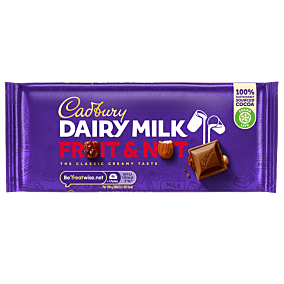 CADBURY σοκολάτα Dairy Milk γάλακτος με φρούτα και ξηρούς καρπούς 110g