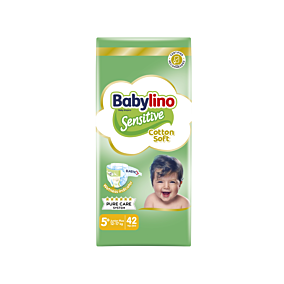 BABYLINO πάνες Sensitive No5+ 12-17kg Value Pack 42τεμ.  