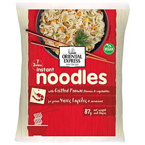 Noodles ORIENTAL EXPRESS ψητές γαρίδες 3' (87g)