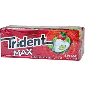 Τσίχλες TRIDENT Max splash strawberry lime (1τεμ.)