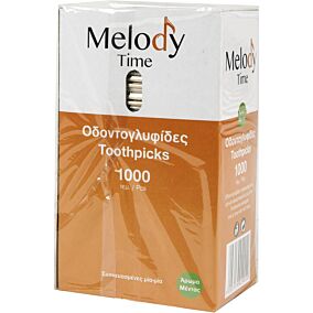 Οδοντογλυφίδες MELODY TIME με άρωμα μέντα συσκευασμένες 1/1 (1000τεμ.)