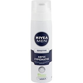 Αφρός ξυρίσματος NIVEA men sensitive 0% οινόπνευμα (250ml)