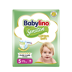 BABYLINO πάνες Sensitive No.5, (11-25kg )18τεμ.