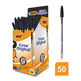 BIC στυλό διαρκείας Cristal μαύρα 50τεμ.