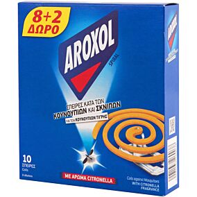 Εντομοαπωθητικό AROXOL spiral 8+2 ΔΩΡΟ (10τεμ.)