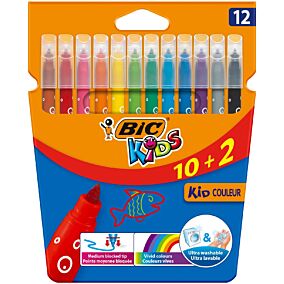 BIC μαρκαδόροι Kids 12τεμ. 10+2 ΔΩΡΟ