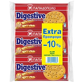 ΠΑΠΑΔΟΠΟΥΛΟΥ μπισκότα Digestive 3x250g -10%