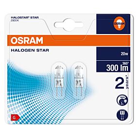 OSRAM λάμπα αλογόνου 20W 12V G4 2τεμ.