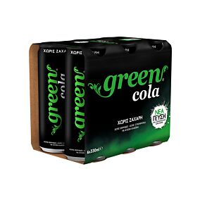 GREEN COLA αναψυκτικό 0% ζάχαρη 6x330ml