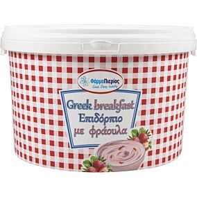 Έδεσμα γιαουρτιού ΦΑΡΜΑ ΠΙΕΡΙΑΣ Greek breakfast με φράουλα (5kg)