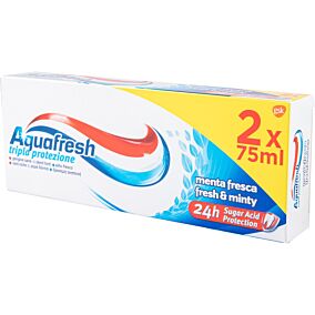 Οδοντόκρεμα AQUAFRESH fresh and minty (2x75ml)