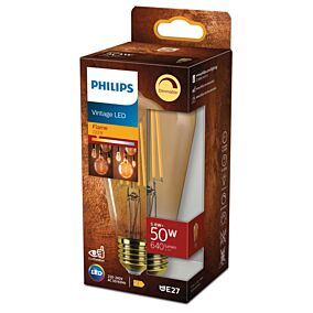 PHILIPS λάμπα LED Gold Dim Vintage 50W E27