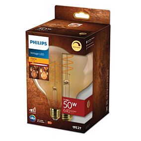 PHLIPS λάμπα LED Vintage 50W G120 E27 gold 