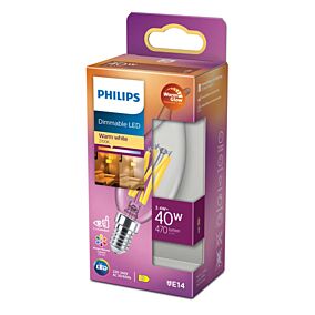 PHLIPS λάμπα LED Classic 40W BA35 E14 θερμό λευκό με ρύθμιση φωτεινότητας