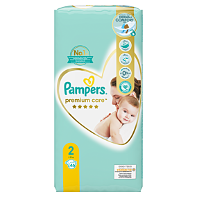 PAMPERS πάνες Premium Care No.2, 3-6kg 46τεμ.