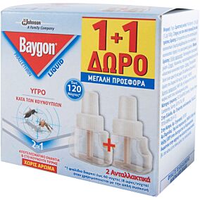 Αντικουνουπικό BAYGON υγρό 1+1 ΔΩΡΟ (36ml)