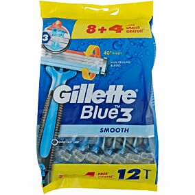 GILLETTE ξυραφάκια Blue 3 μιας χρήσης 8+4 ΔΩΡΟ 12τεμ.