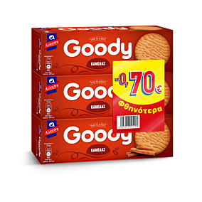 ΑΛΛΑΤΙΝΗ μπισκότα Goody με κανέλα 3x185g -0,70€