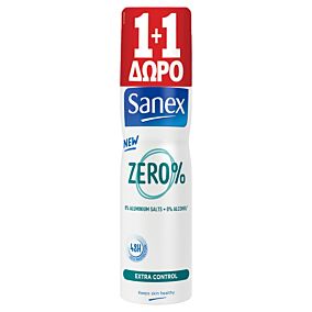 Αποσμητικό σώματος SANEX extra control deodorant σε σπρέι 1+1 ΔΩΡΟ (2x150ml)