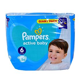 Πάνες PAMPERS Active baby No.6 giant (56τεμ.)