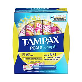 Ταμπόν TAMPAX Compak pearl regular (16τεμ.)