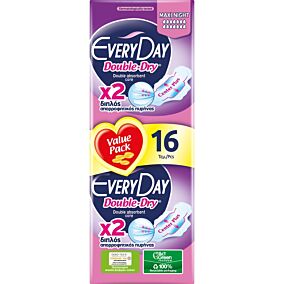 Σερβιέτες EVERYDAY double dry max night (16τεμ.)