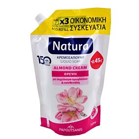 Κρεμοσάπουνο NATURA almond, ανταλλακτικό (750ml)