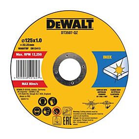 DEWALT δίσκοι κοπής Inox & Metal 10x125mm