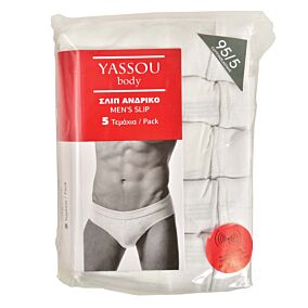 YASSOU BODY ανδρικό σλίπ λευκό 5P M