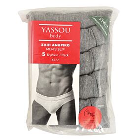 YASSOU BODY ανδρικό σλίπ γκρί 5P M