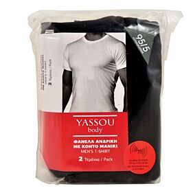 YASSOU BODY ανδρική φανέλα μαύρη 2P M