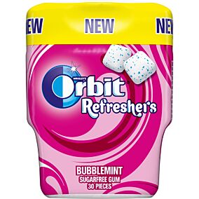 Τσίχλες ORBIT Refresh Bubblemint μπουκάλι (67g)