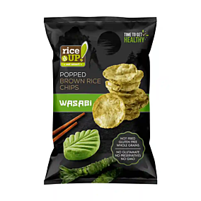 RICE UP τσίπς ολικής άλεσης με καστανό ρύζι και Wasabi 60g