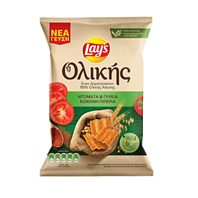 LAY'S τσιπς ολικής άλεσης με ντομάτα και γλυκιά κόκκινη πιπεριά 95g