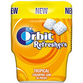 ORBIT τσίχλες Refresher's Tropical μπουκαλάκι 30x67g