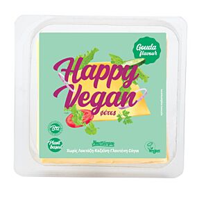 HAPPY VEGAN φυτικό αναπλήρωμα με γεύση Gouda σε φέτες 160g