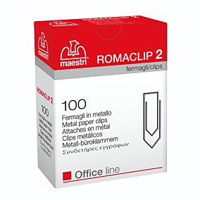 MAESTRI συνδετήρες Romaclip No.2 10x100τεμ.