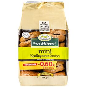 TO MANNA κριθαροκουλούρα Mini 400g -0,60€