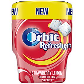 ORBIT τσίχλα Refreshers φράουλα-λεμόνι Bottle 67g