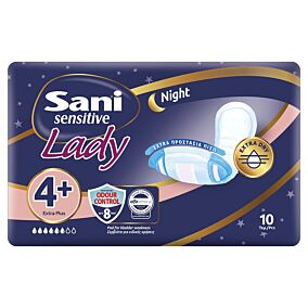 SANI σερβιέτες Lady Sensitive Extra Plus N4+ 10τεμ.