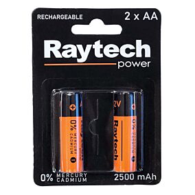 RAYTECH Power επαναφορτιζόμενες μπαταρίες 2500mAh 2xAA